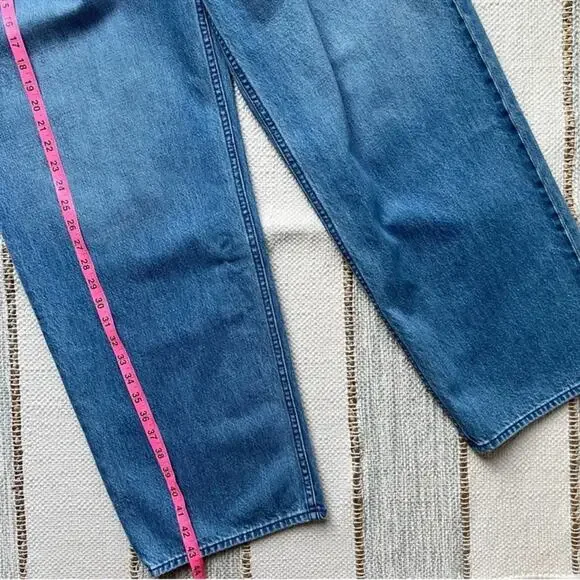 Mother SNACKS The Pleated Fun Dip Puddle Wide Leg Jeans Women’s Size 33 - Picture 3 of 14